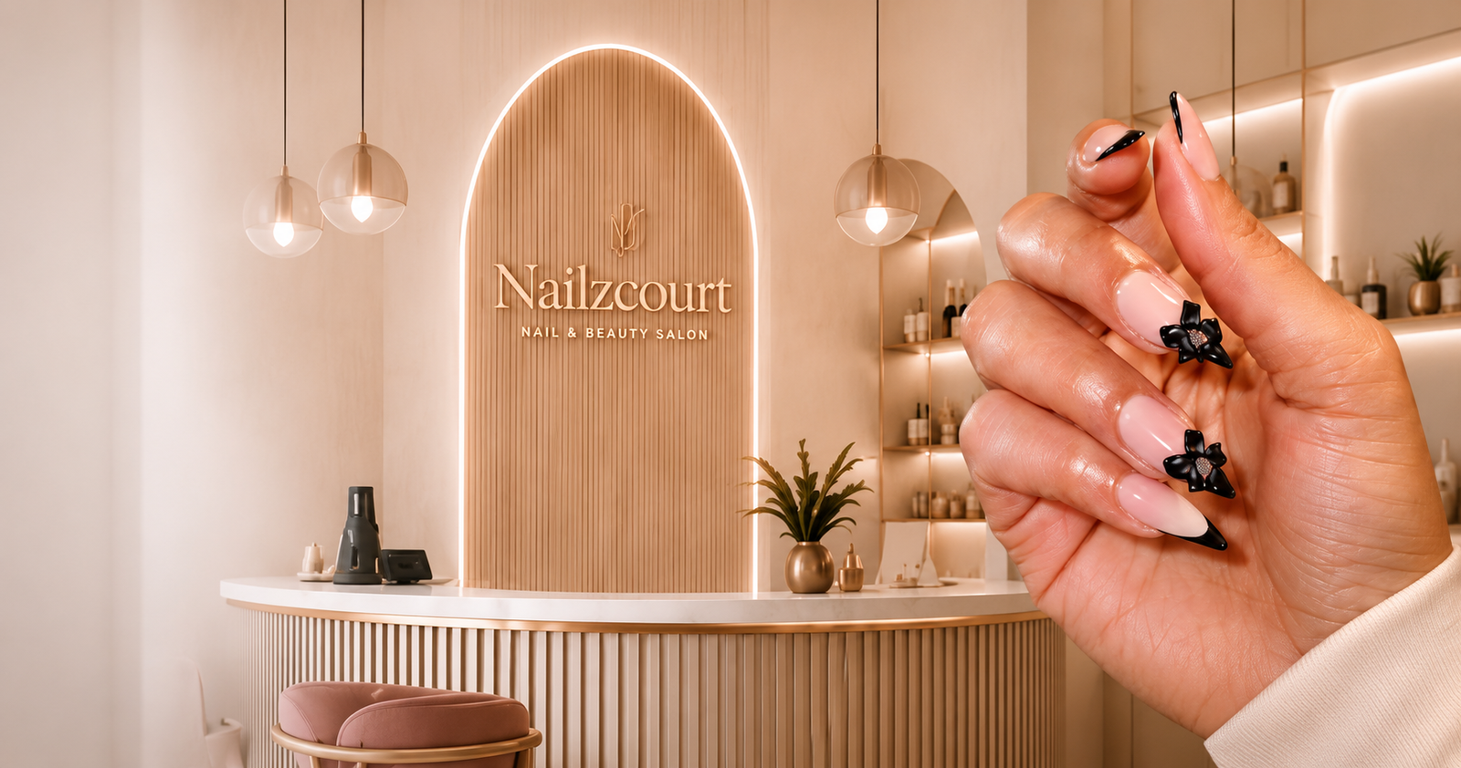 Nailzcourt Beauty Lounge manicure and salon interior